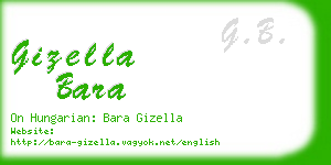 gizella bara business card